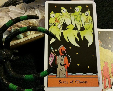 Halloween Tarot Seven of Ghosts